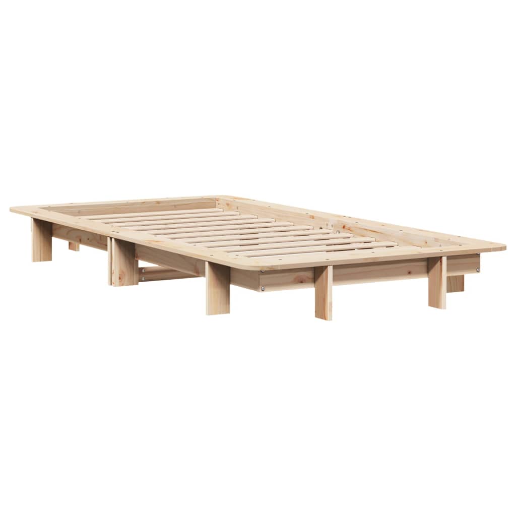 Cadre de lit sans matelas 90x190 cm bois de pin massif - XIOS
