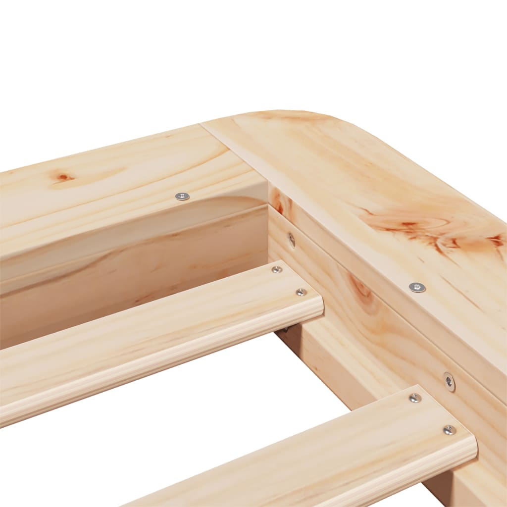 Cadre de lit sans matelas 90x190 cm bois de pin massif - XIOS