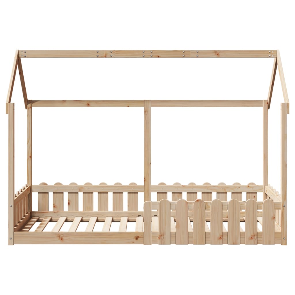 Cadre de lit d'enfants forme de maison sans matelas pin massif - XIOS