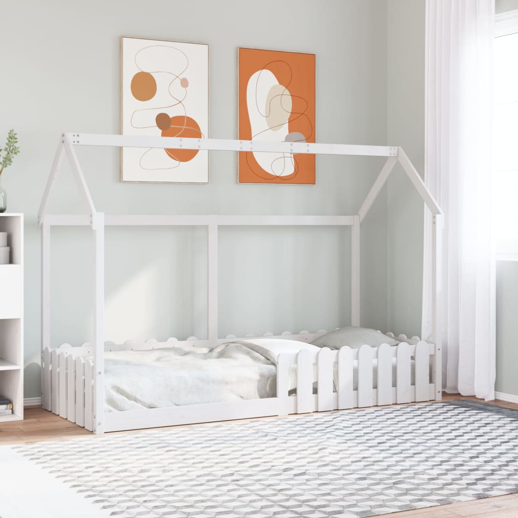 Cadre de lit d'enfants forme de maison sans matelas 80x200 cm - XIOS