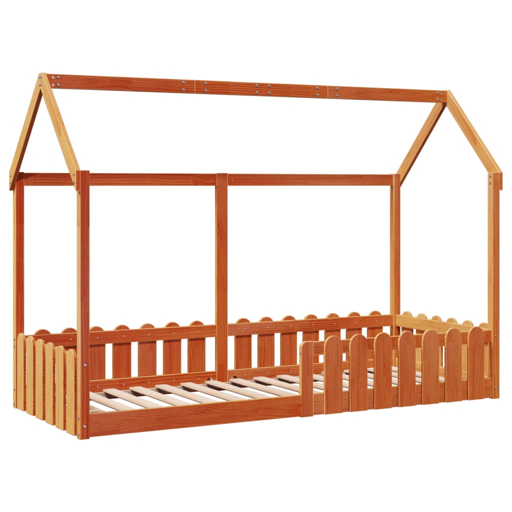 Cadre de lit d'enfants forme de maison sans matelas 80x200 cm - XIOS
