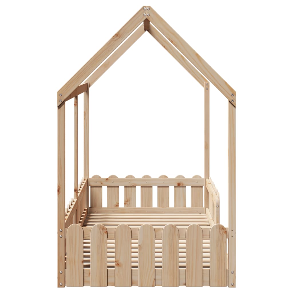 Cadre de lit d'enfants forme de maison sans matelas pin massif - XIOS