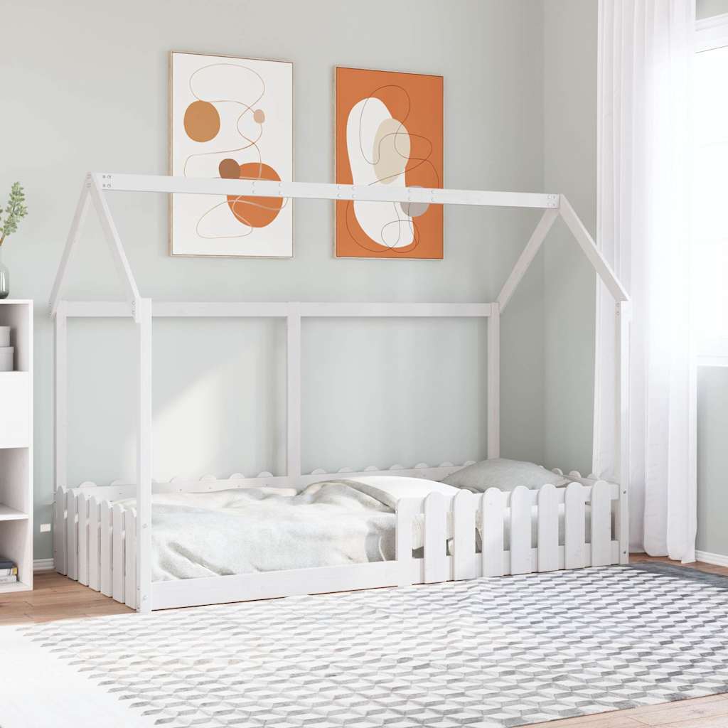 Cadre de lit d'enfants forme de maison sans matelas 90x190 cm - XIOS