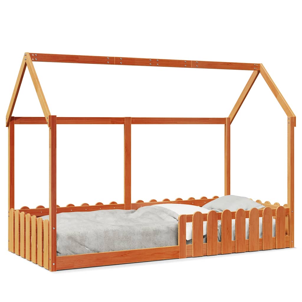 Cadre de lit d'enfants forme de maison sans matelas 90x190 cm - XIOS