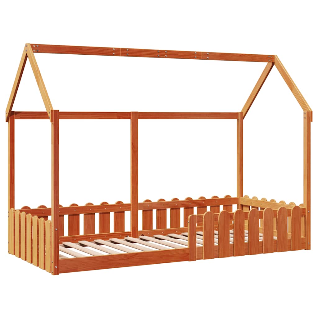 Cadre de lit d'enfants forme de maison sans matelas 90x190 cm - XIOS