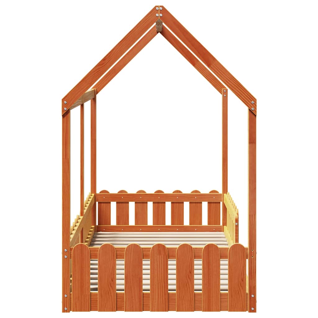 Cadre de lit d'enfants forme de maison sans matelas 90x190 cm - XIOS