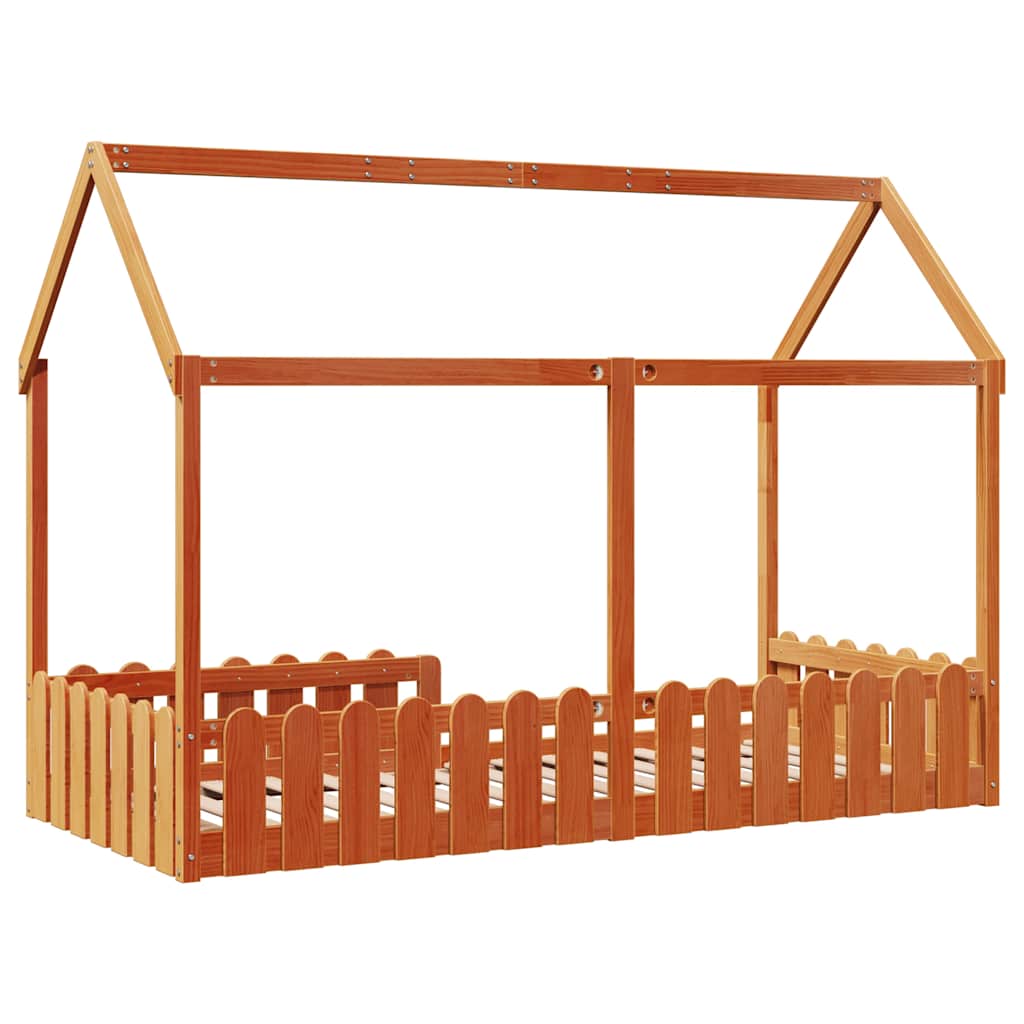 Cadre de lit d'enfants forme de maison sans matelas 90x190 cm - XIOS