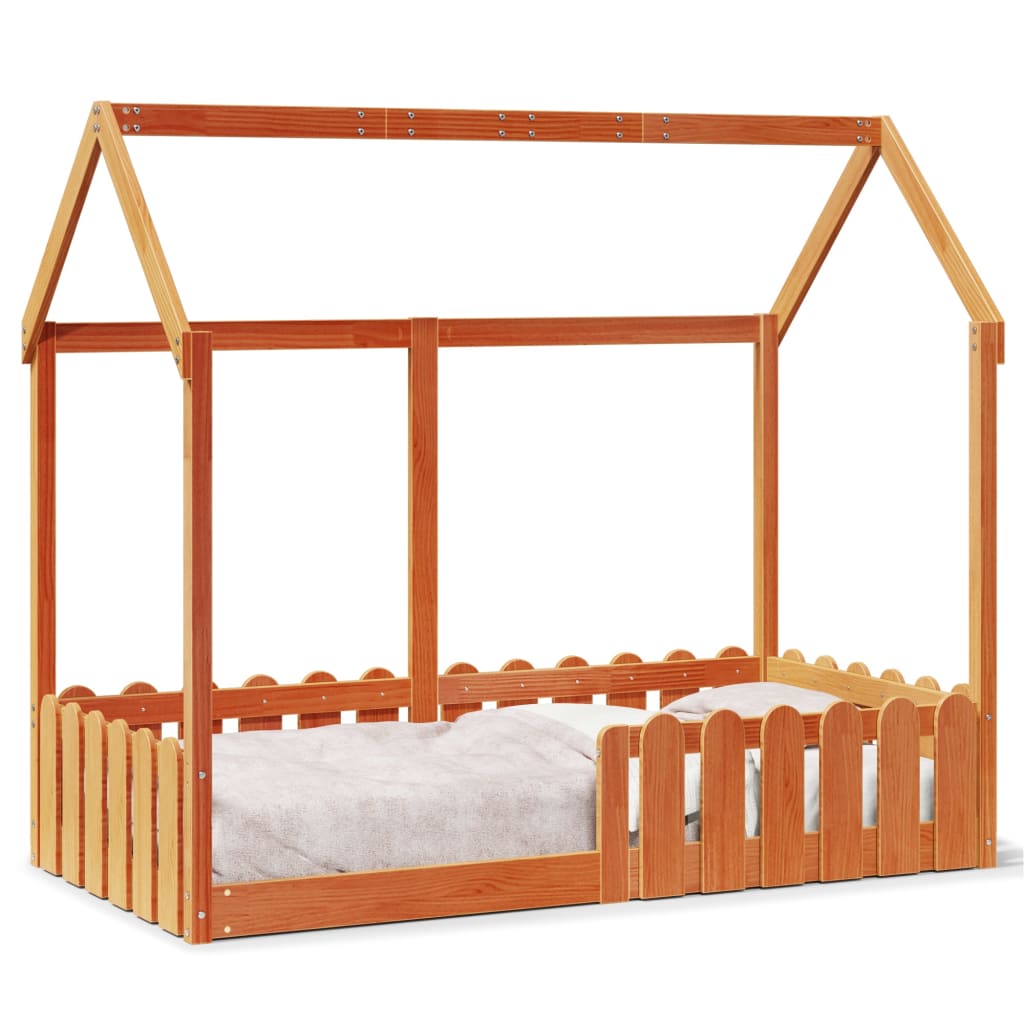 Cadre de lit d'enfants forme de maison sans matelas 80x160 cm - XIOS
