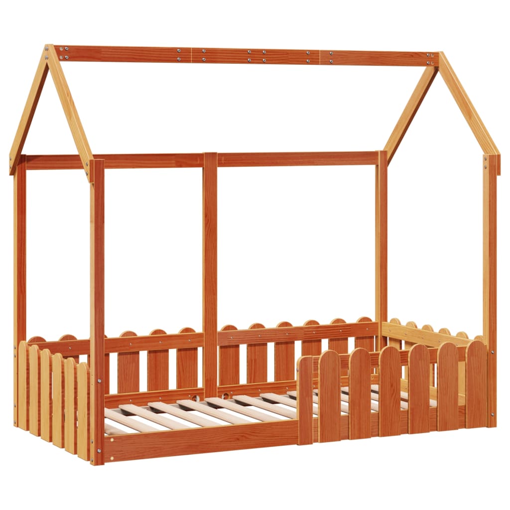 Cadre de lit d'enfants forme de maison sans matelas 80x160 cm - XIOS