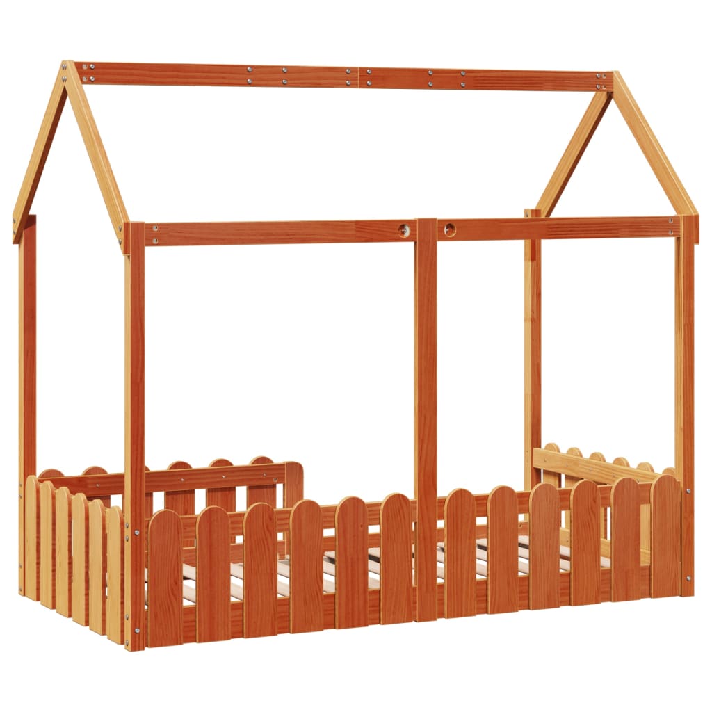 Cadre de lit d'enfants forme de maison sans matelas 80x160 cm - XIOS