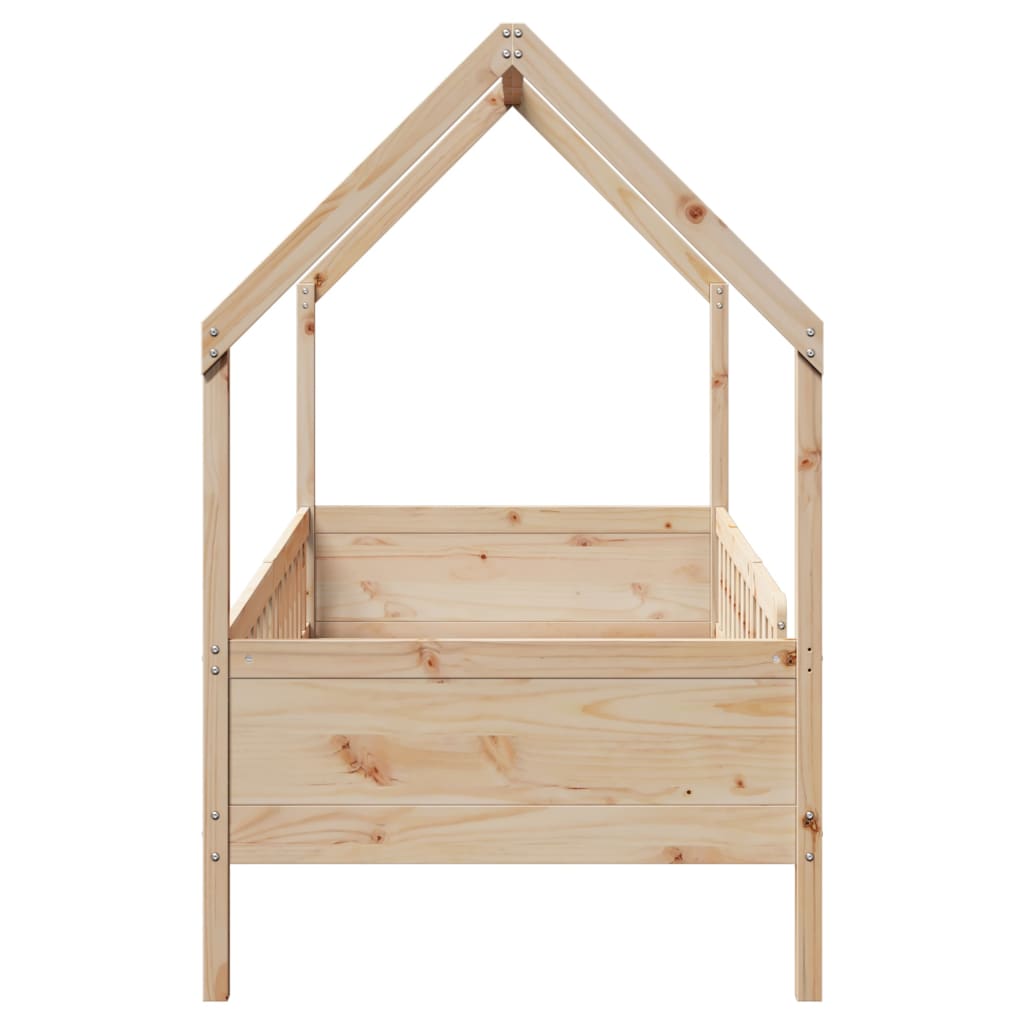 Cadre de lit d'enfants forme de maison sans matelas pin - XIOS