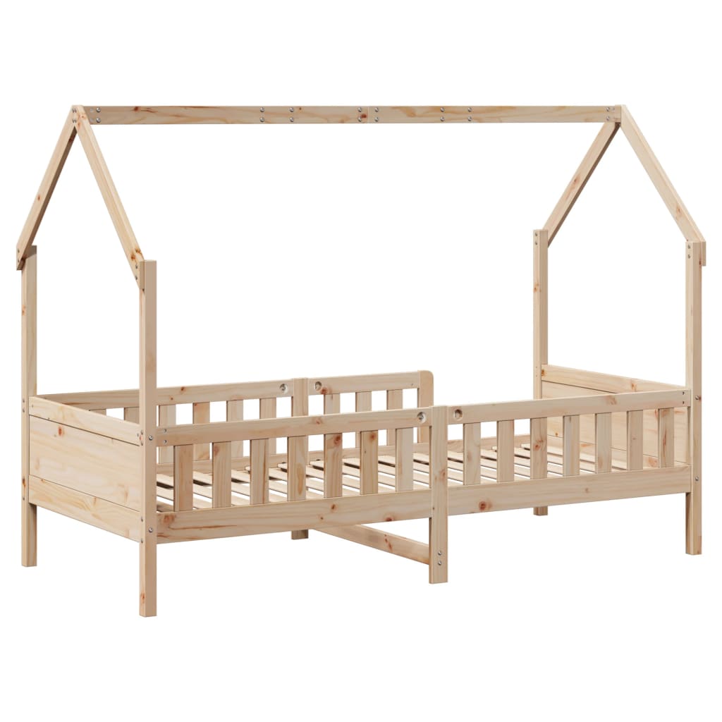 Cadre de lit d'enfants forme de maison sans matelas pin - XIOS