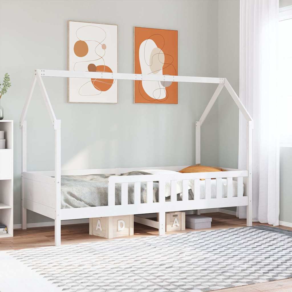 Cadre de lit d'enfants forme de maison sans matelas pin - XIOS