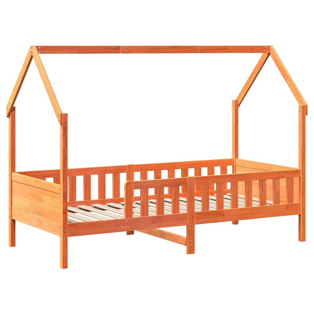 Cadre de lit d'enfants forme de maison sans matelas pin - XIOS
