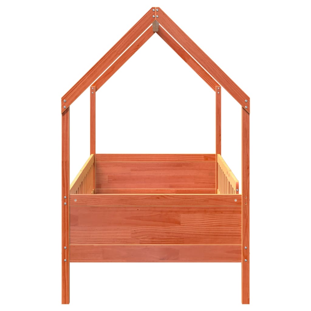 Cadre de lit d'enfants forme de maison sans matelas pin - XIOS