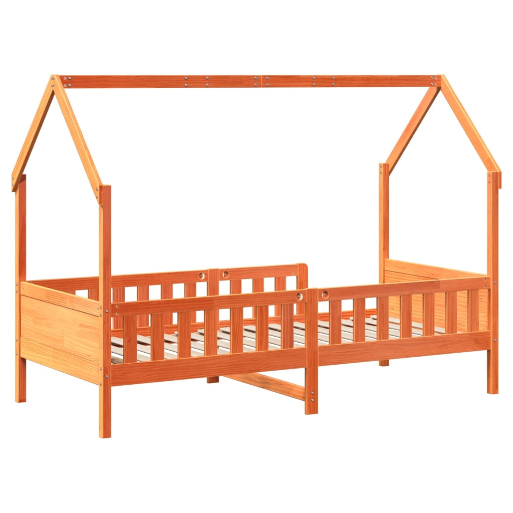 Cadre de lit d'enfants forme de maison sans matelas pin - XIOS