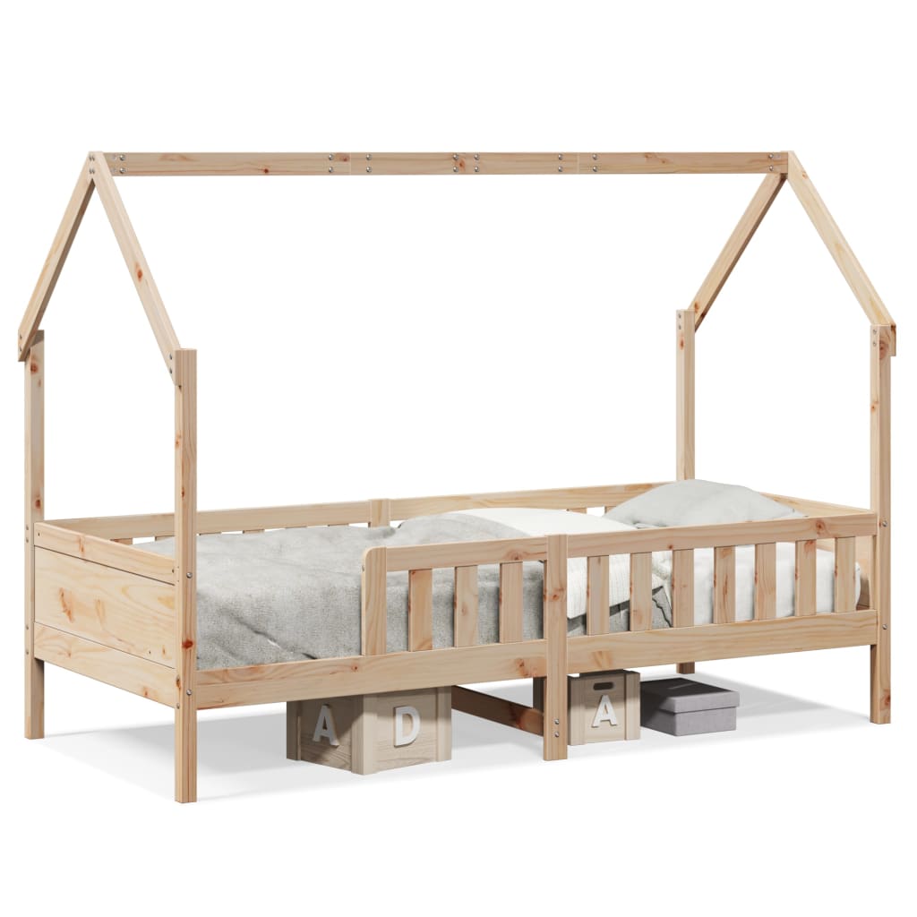 Cadre de lit d'enfants forme de maison sans matelas pin - XIOS