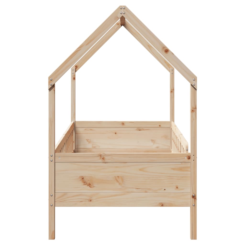 Cadre de lit d'enfants forme de maison sans matelas pin - XIOS