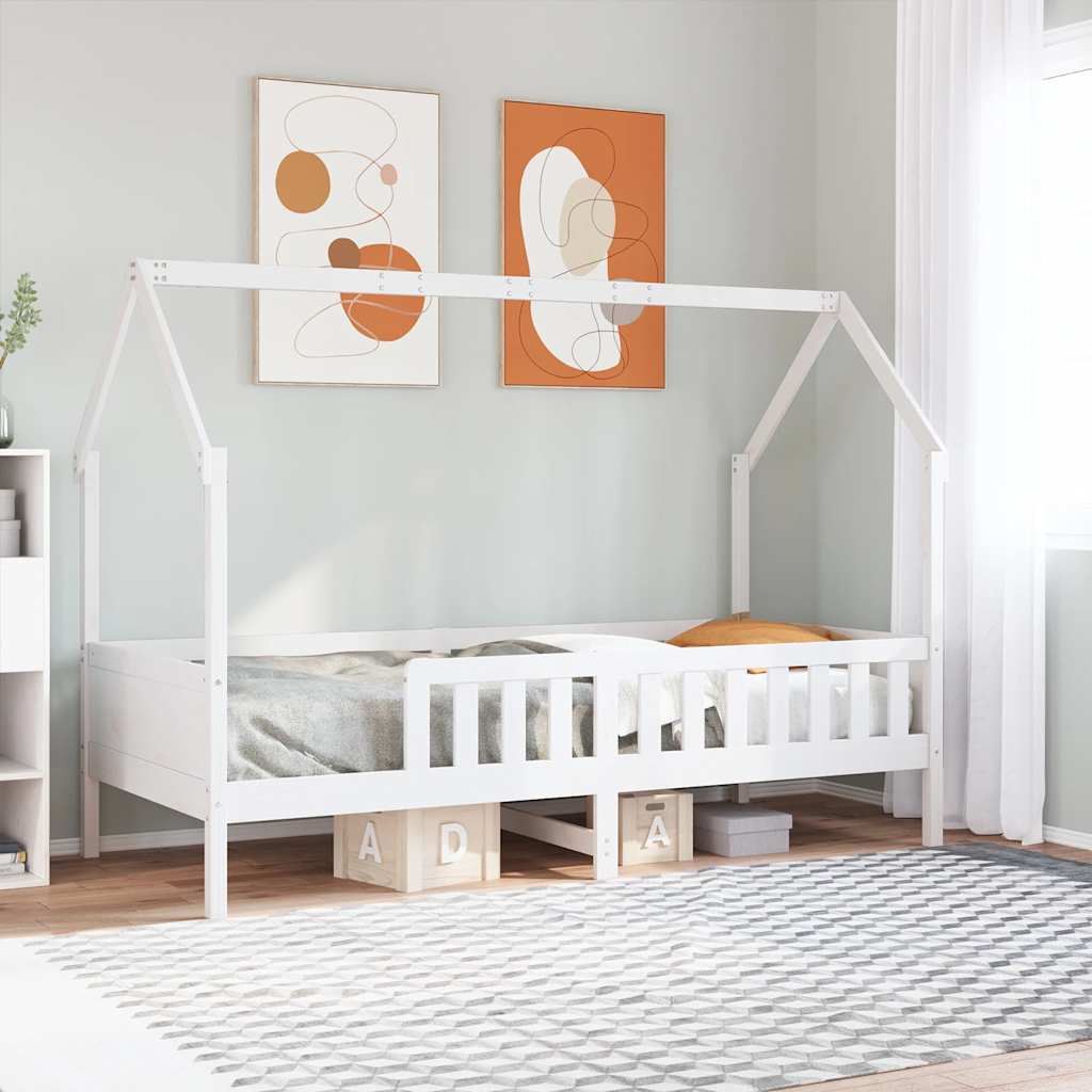 Cadre de lit d'enfants forme de maison sans matelas pin - XIOS