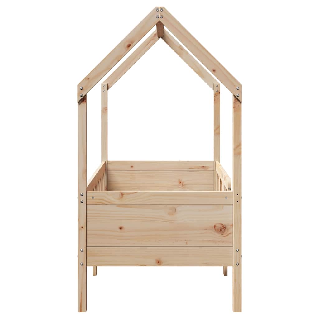 Cadre de lit d'enfants forme de maison sans matelas pin - XIOS
