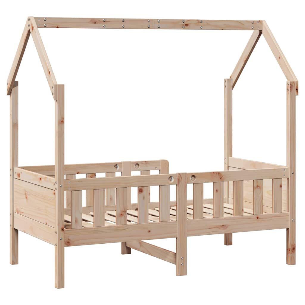 Cadre de lit d'enfants forme de maison sans matelas pin - XIOS