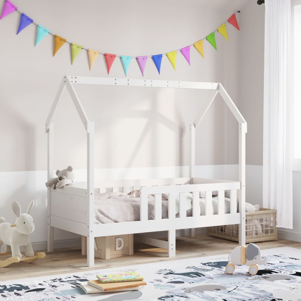 Cadre de lit d'enfants forme de maison sans matelas pin - XIOS