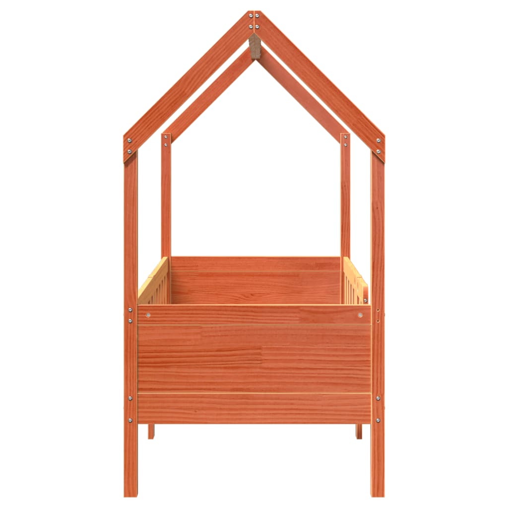 Cadre de lit d'enfants forme de maison sans matelas pin - XIOS