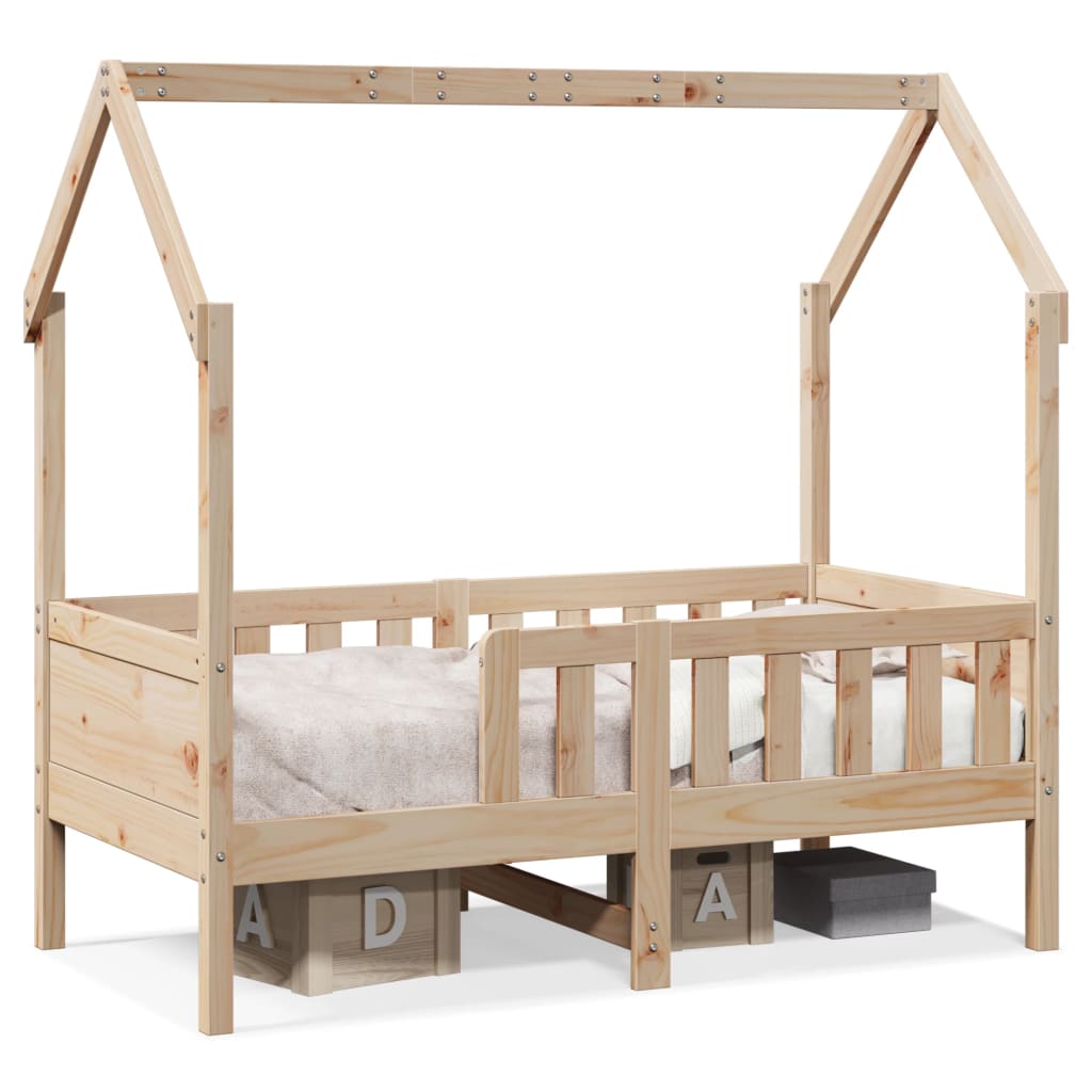 Cadre de lit d'enfants forme de maison sans matelas pin - XIOS