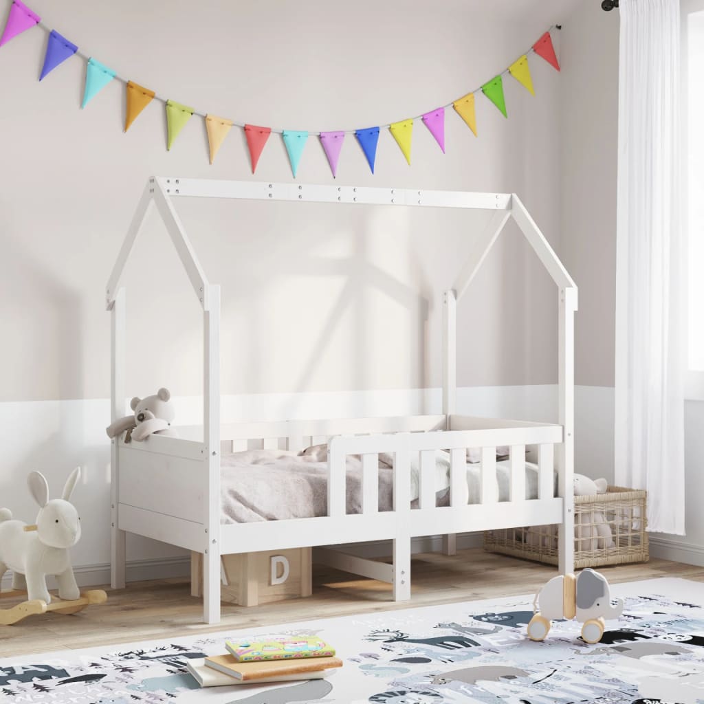 Cadre de lit d'enfants forme de maison sans matelas pin - XIOS