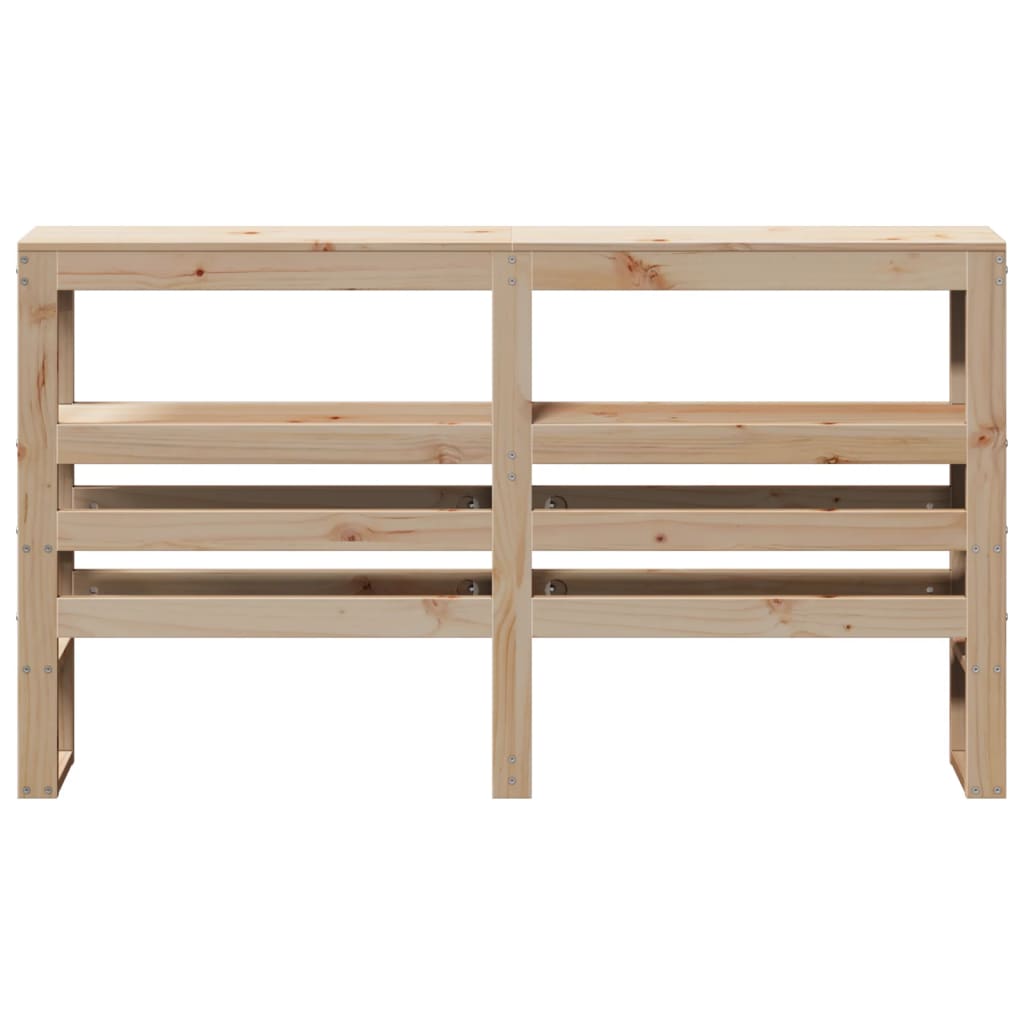 Tête de lit avec étagères 140 cm bois massif de pin