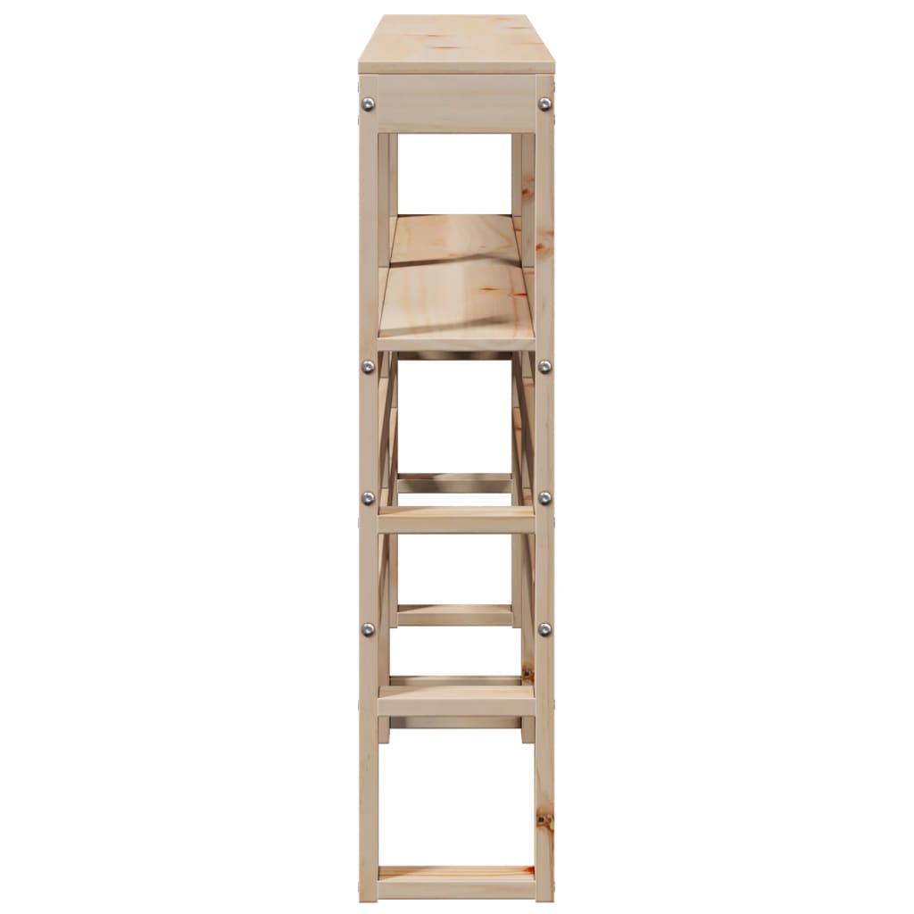 Tête de lit avec étagères 140 cm bois massif de pin