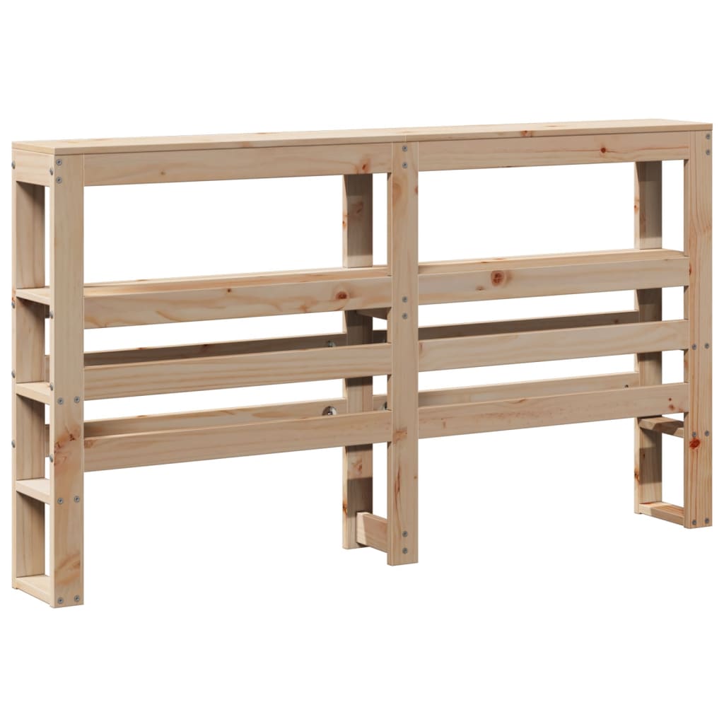 Tête de lit avec étagères 140 cm bois massif de pin
