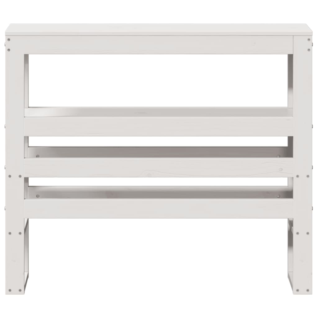 Tête de lit avec étagères blanc 90 cm bois massif de pin - XIOS