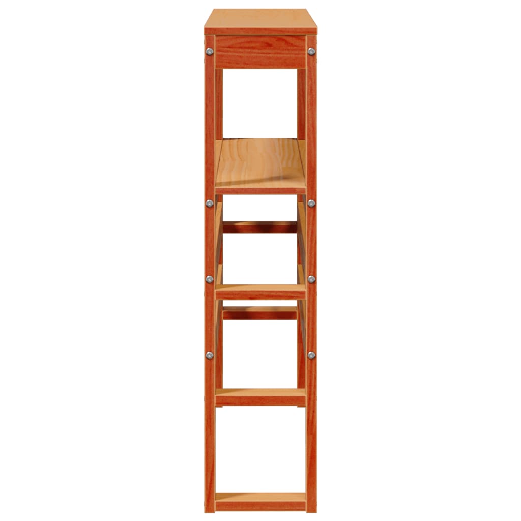 Tête de lit avec étagères marron cire 75 cm bois massif de pin - XIOS