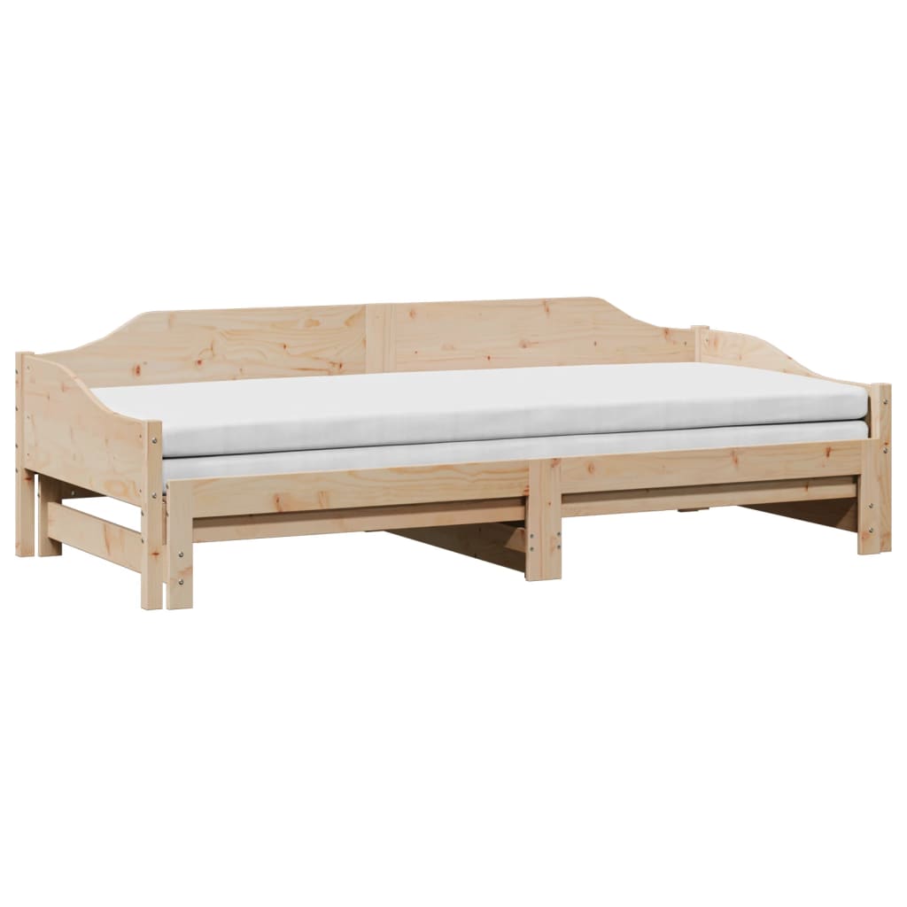 Lit de jour et lit gigogne sans matelas 90x190 cm bois massif - XIOS
