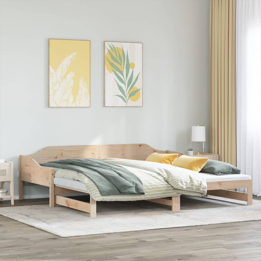 Lit de jour et lit gigogne sans matelas 90x190 cm bois massif - XIOS
