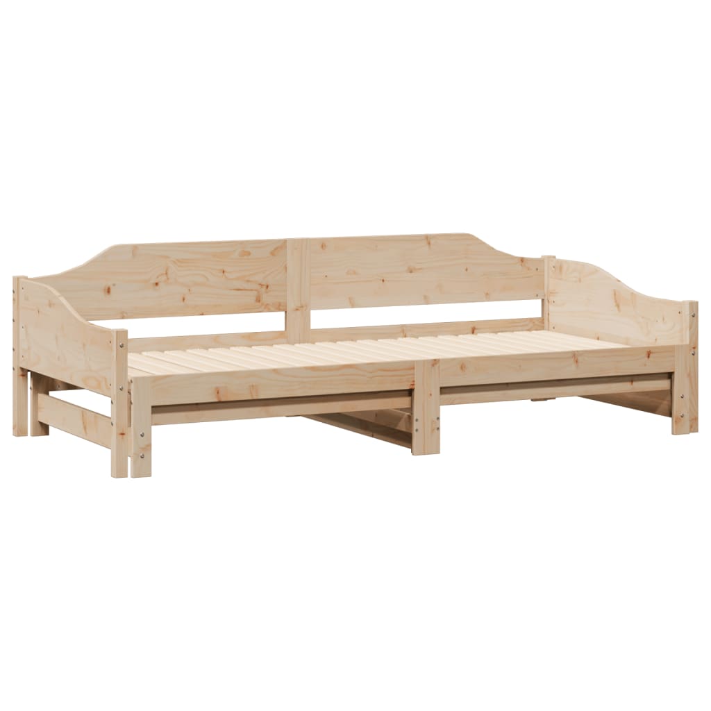 Lit de jour et lit gigogne sans matelas 90x190 cm bois massif - XIOS