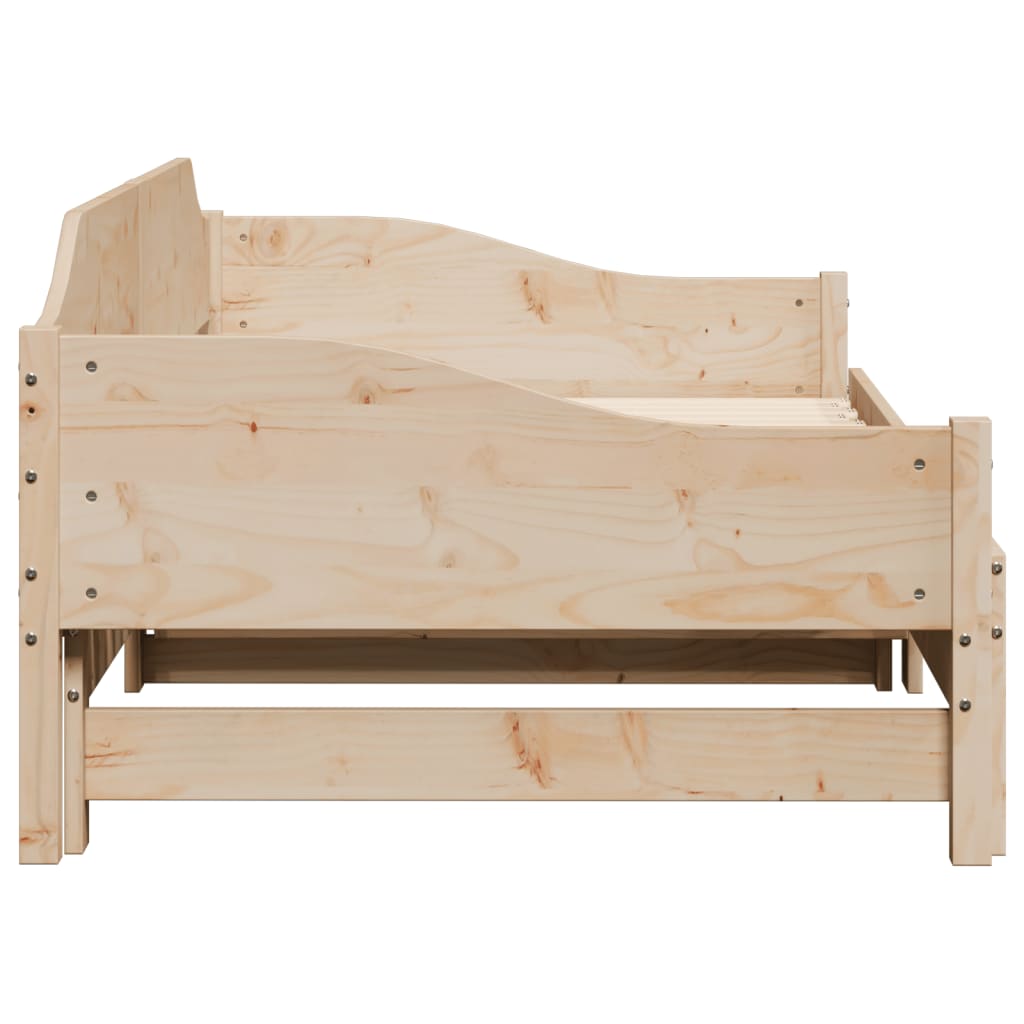 Lit de jour et lit gigogne sans matelas 90x190 cm bois massif - XIOS