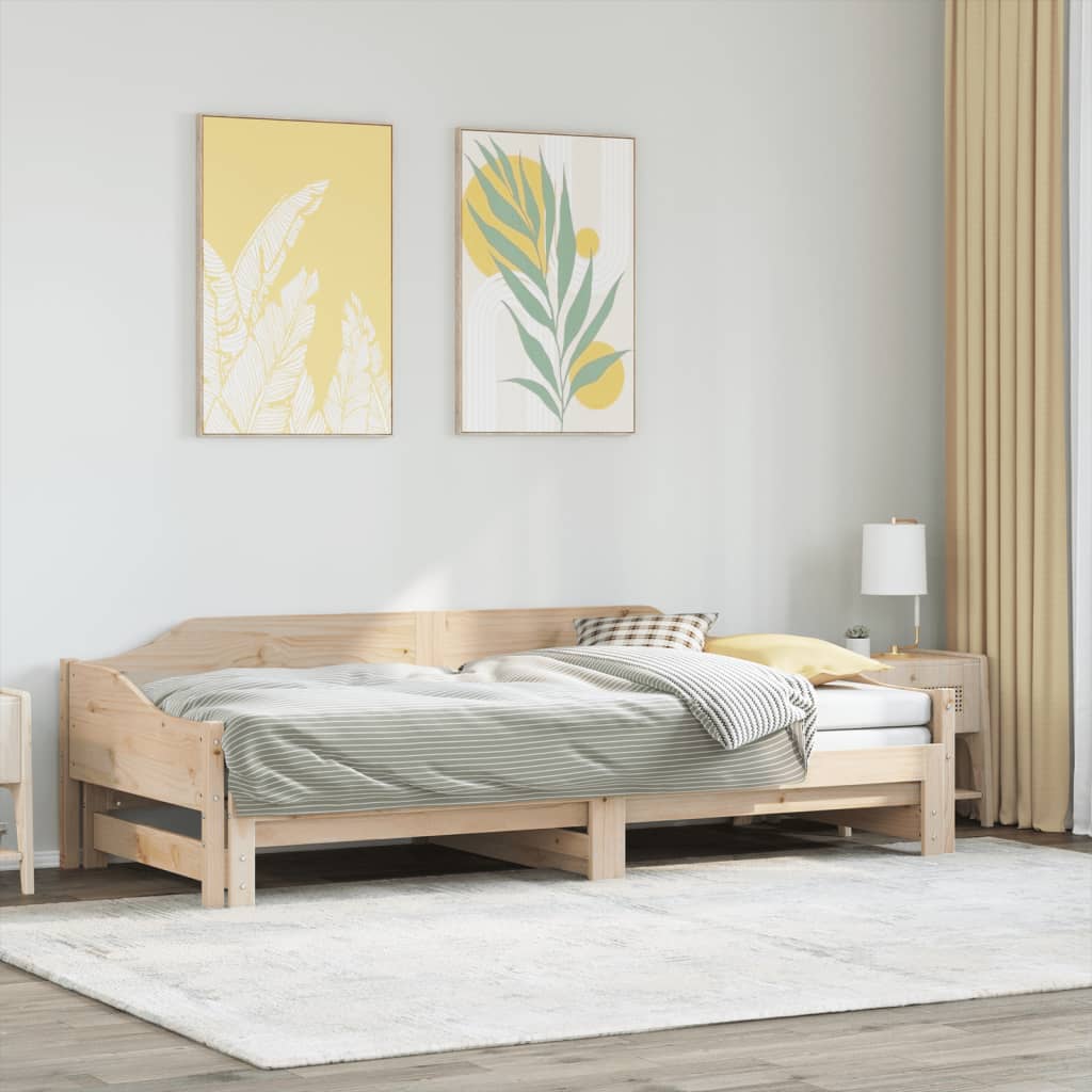 Lit de jour et lit gigogne sans matelas 90x190 cm bois massif - XIOS