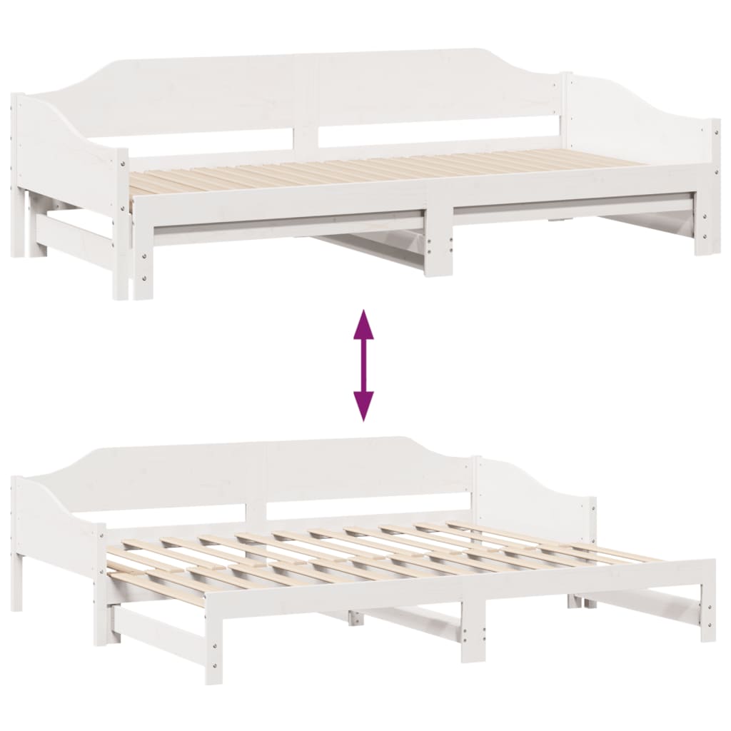 Lit de jour et lit gigogne sans matelas 90x190 cm bois massif - XIOS