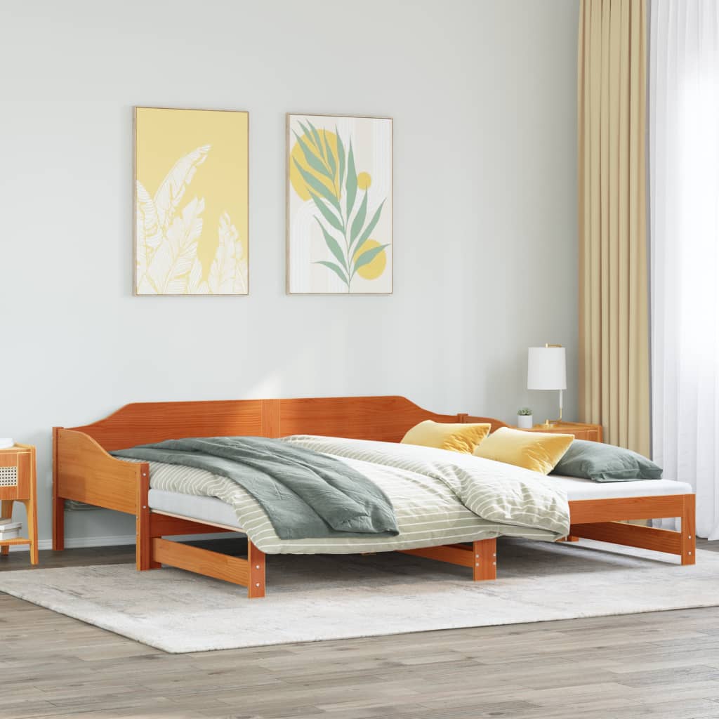 Lit de jour et lit gigogne sans matelas 90x190 cm bois massif - XIOS