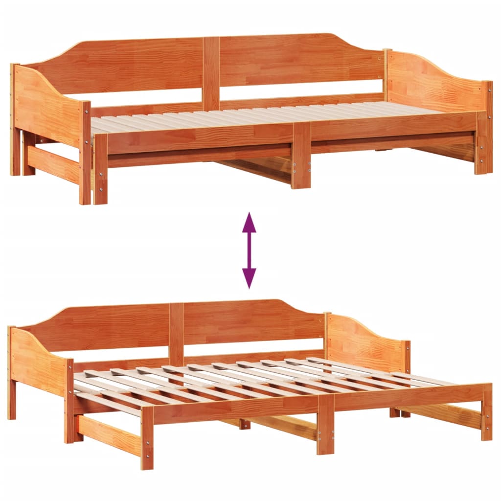 Lit de jour et lit gigogne sans matelas 90x190 cm bois massif - XIOS