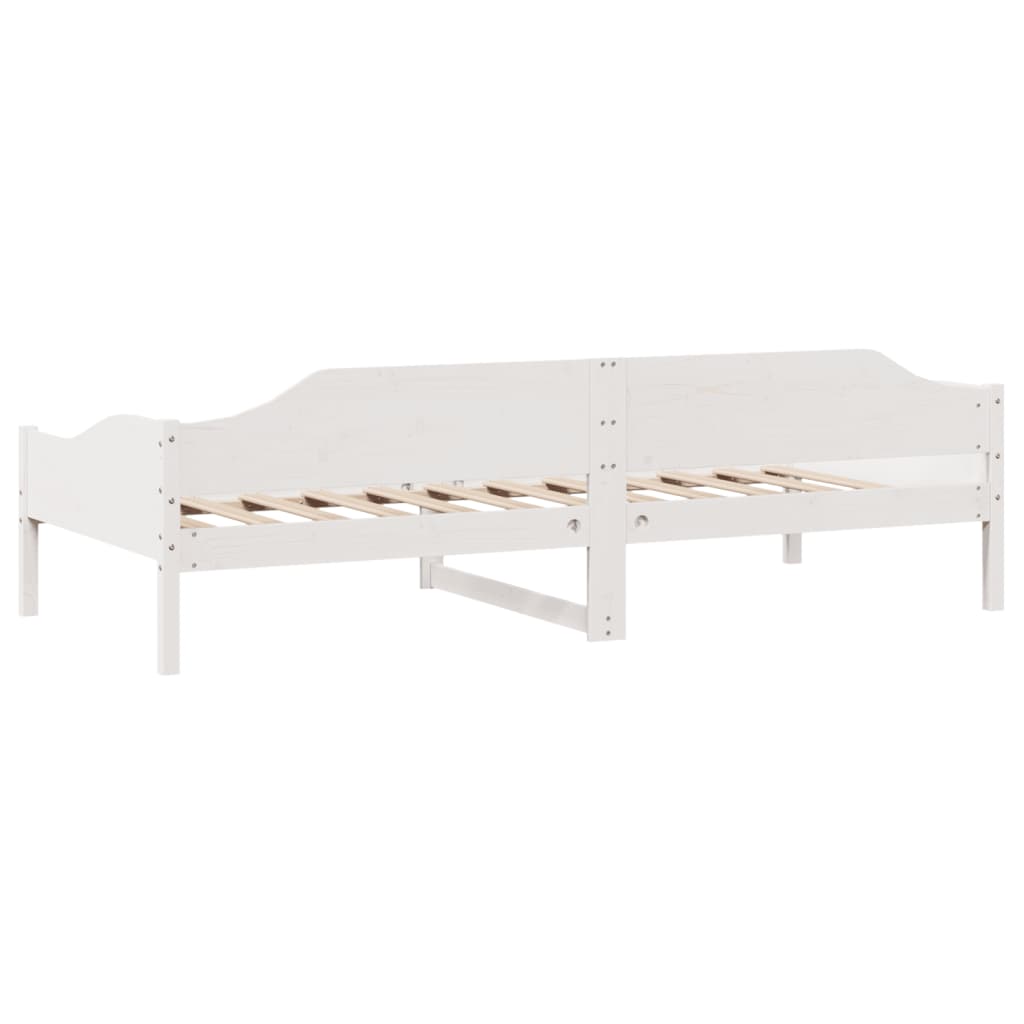 Cadre de lit sans matelas blanc 80x200 cm bois massif de pin - XIOS