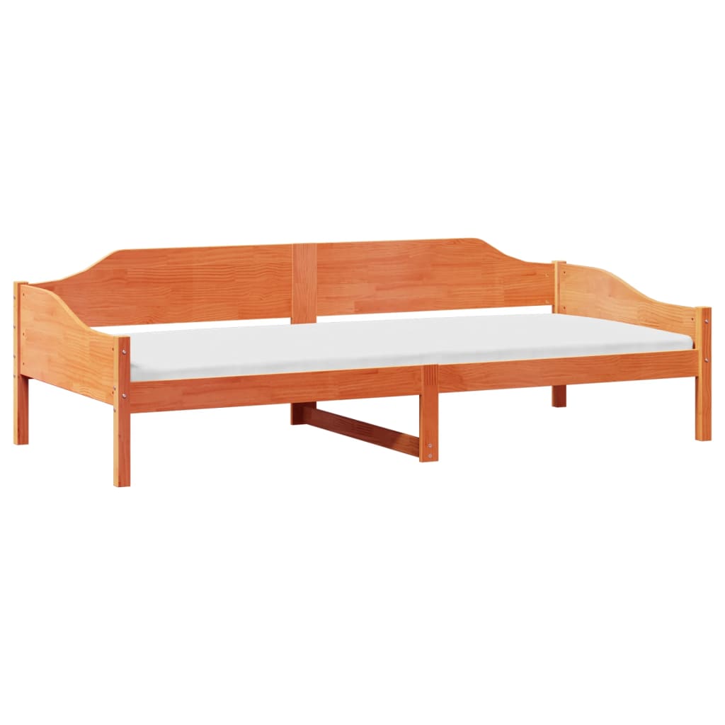 Cadre de lit sans matelas cire marron 80x200 cm bois pin massif - XIOS