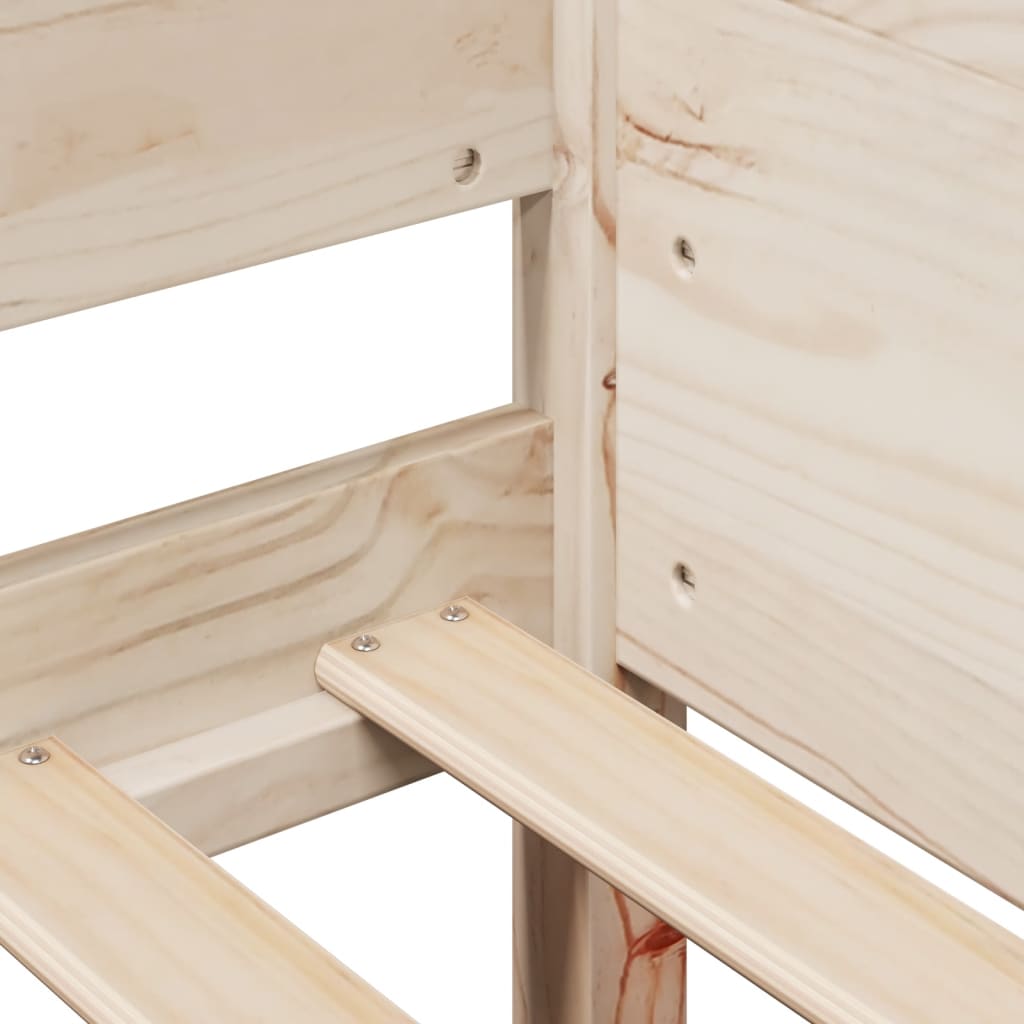 Cadre de lit sans matelas 90x190 cm bois de pin massif - XIOS