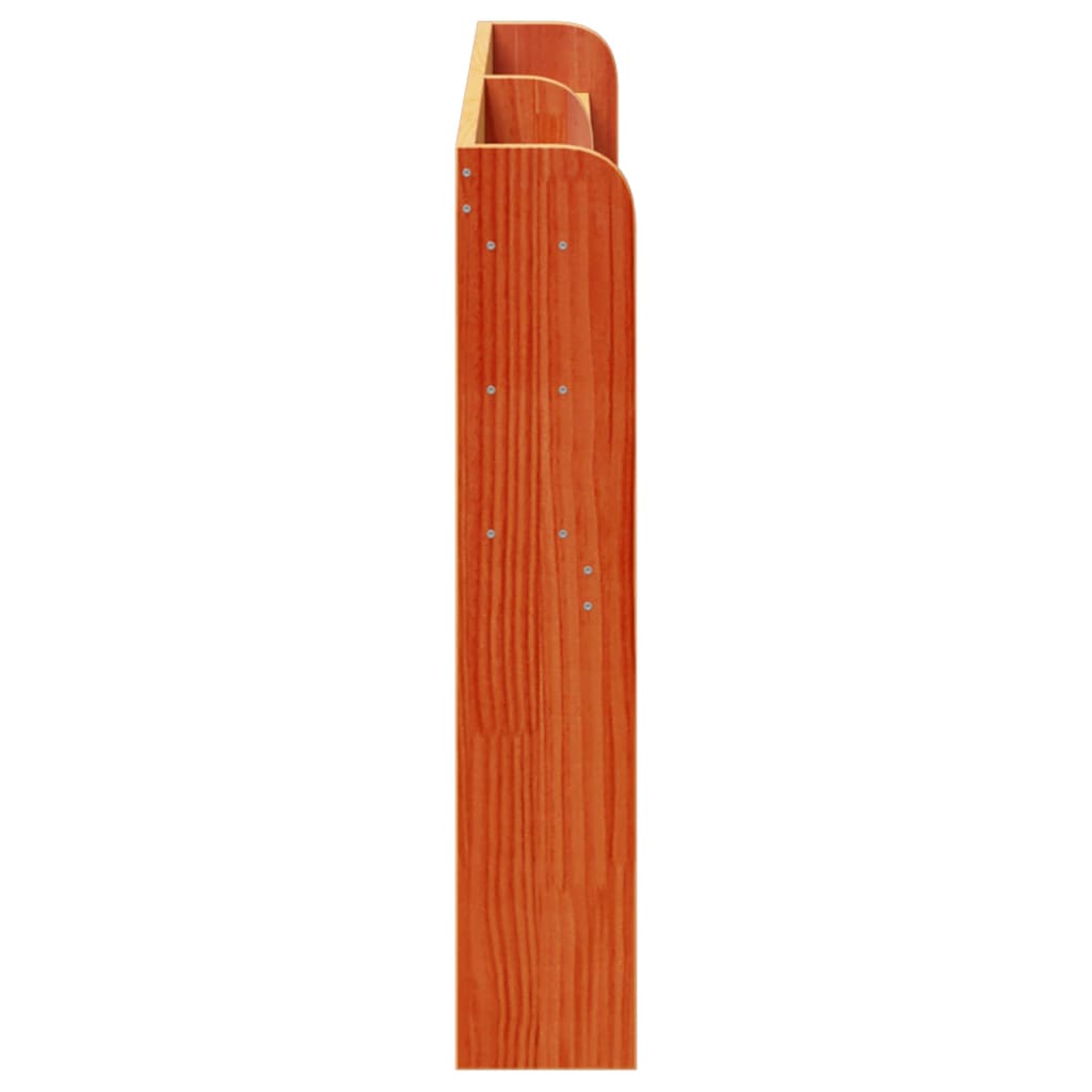 Tête de lit avec étagères marron cire 120 cm bois massif de pin - XIOS