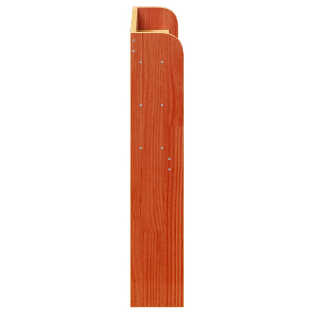 Tête de lit avec étagères marron cire 100 cm bois massif de pin - XIOS