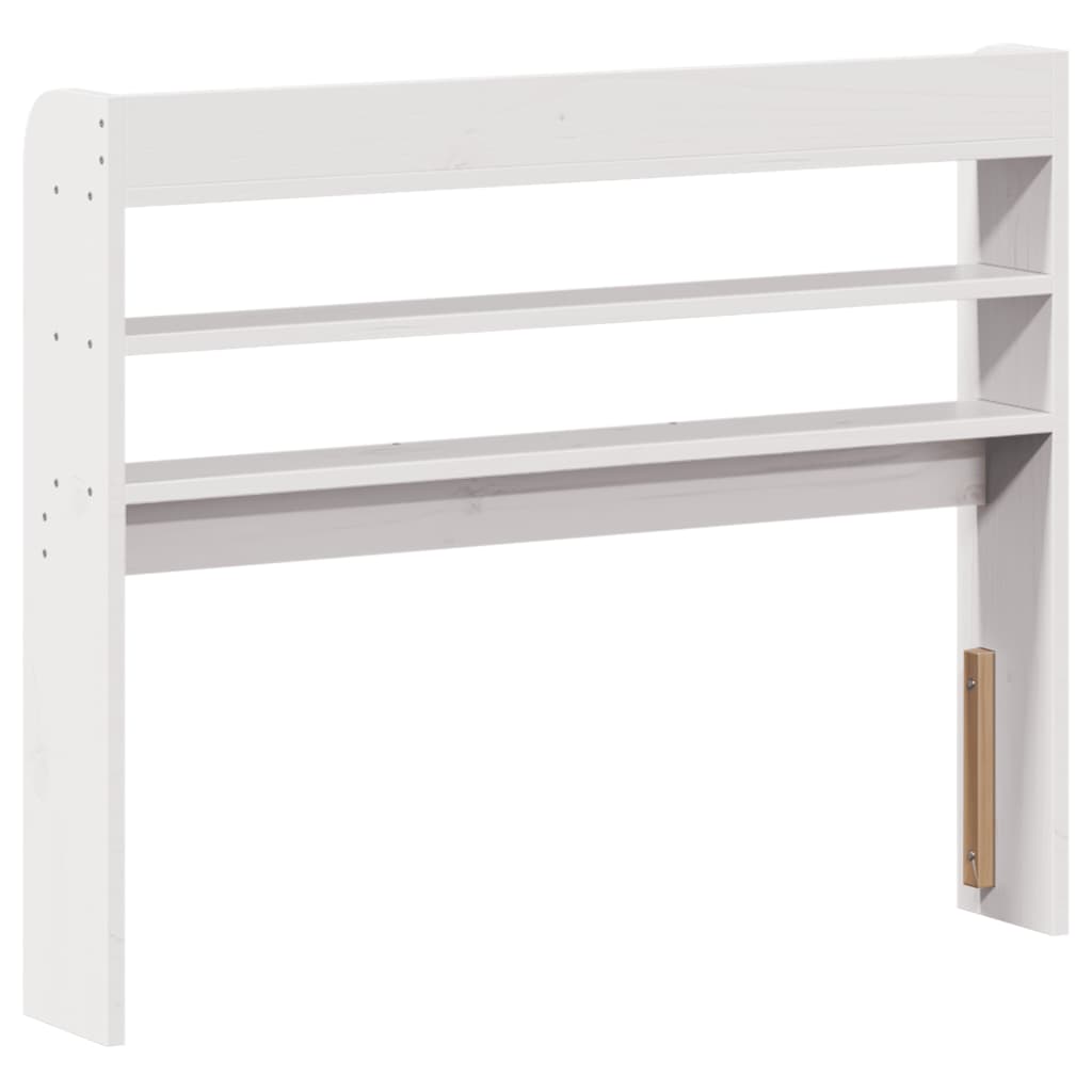 Tête de lit avec étagères blanc 90 cm bois massif de pin - XIOS