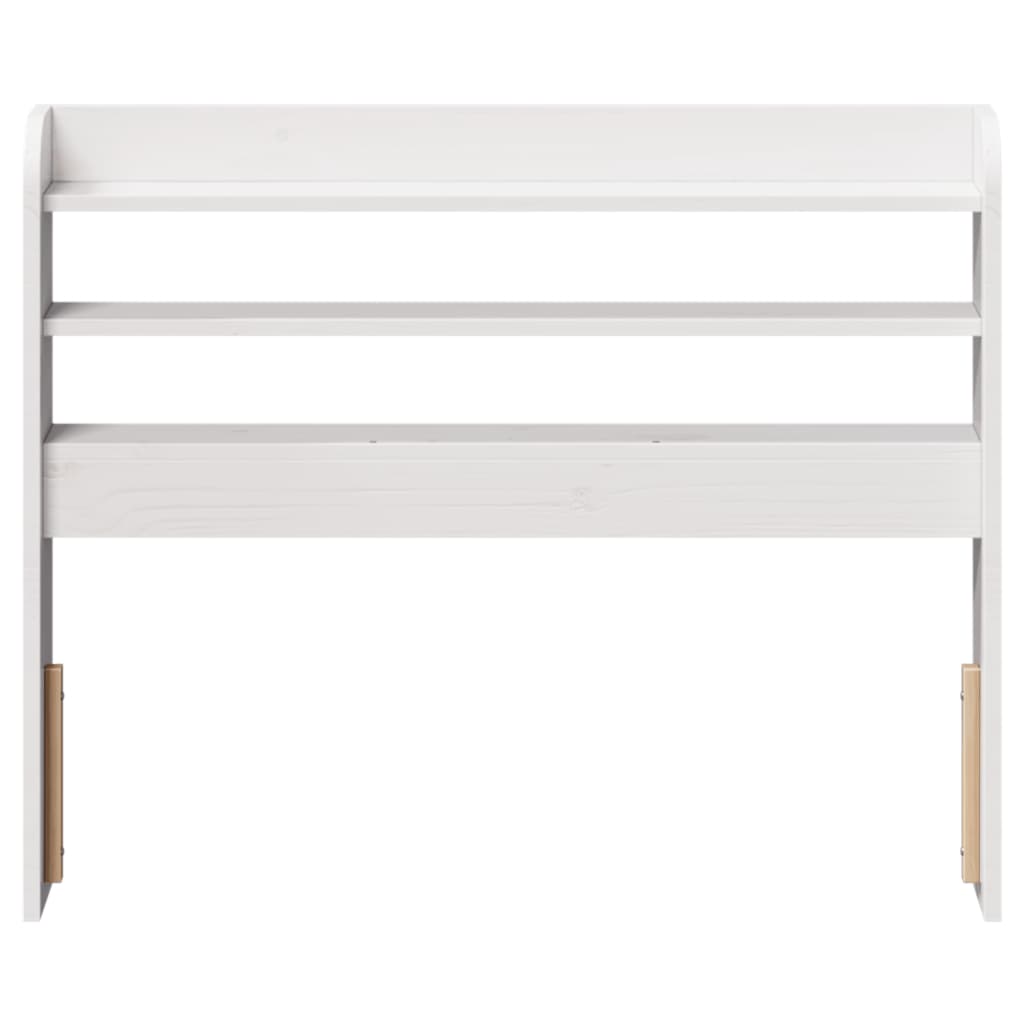 Tête de lit avec étagères blanc 75 cm bois massif de pin - XIOS