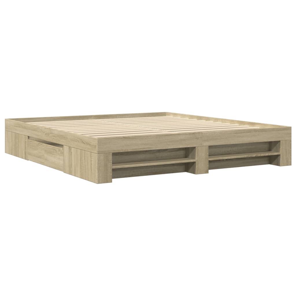 Cadre de lit sans matelas chêne sonoma 180x200 cm - XIOS